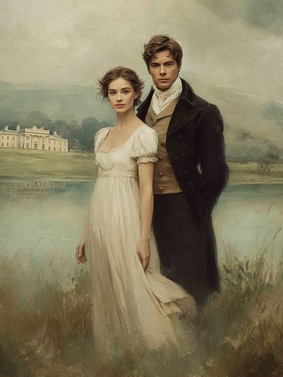 Romantic Regency Couple Fine-Art Poster. poster print