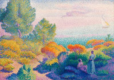 Two Women Shore, Mediterranean (1896). poster print