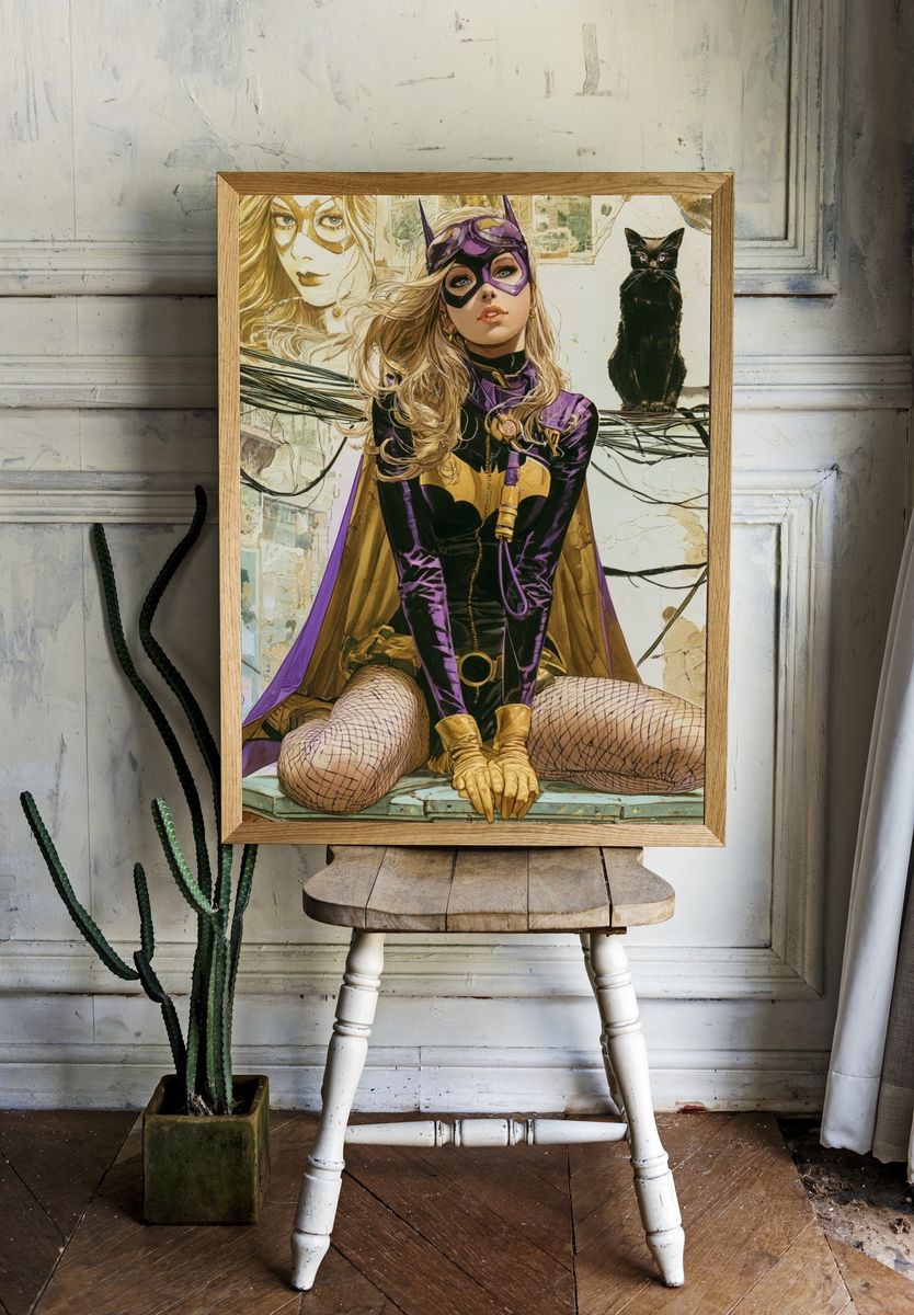 Batgirl Pop-Art Poster. room preview
