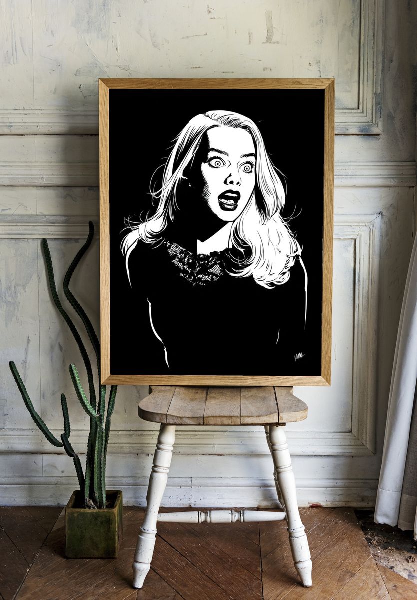Surprised Woman Noir Poster. — room view 1