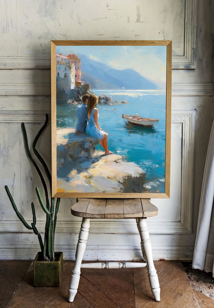Classical Sculpture in Greenhouse — Fine Art Print. room preview