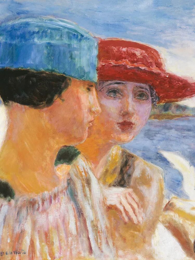 Two Women by the Sea Fine-Art Print. poster — fine-art art