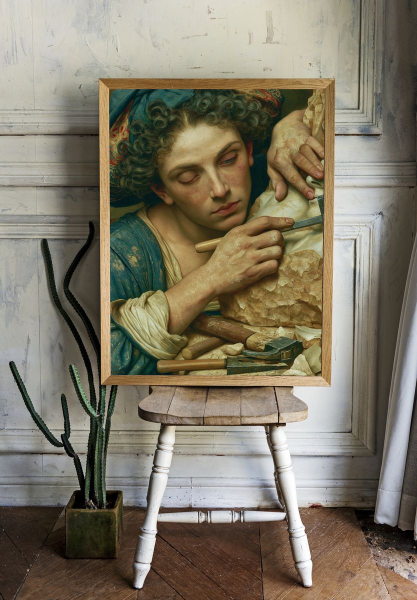 Mystical Birds and Candlelight — Fine Art Print. — room view 1
