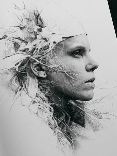Abstract Portrait Sketch Poster.