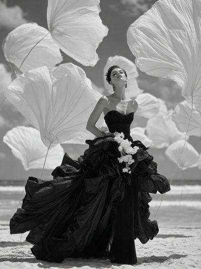 Fashion Portrait Black-White Poster.