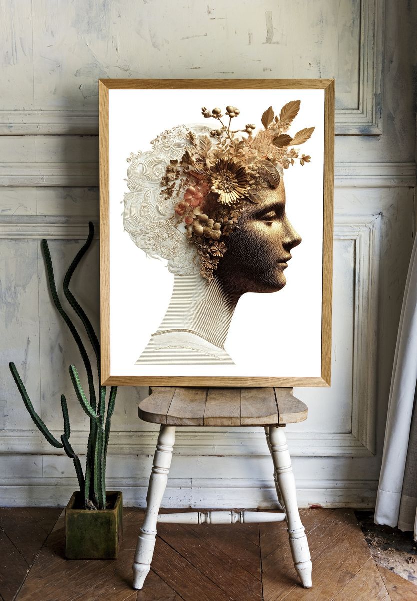 Floral Profile — Fine Art Print room preview