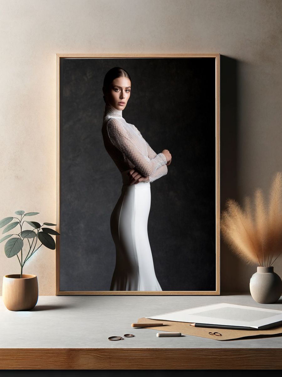Elegant Fashion Portrait Poster. — room view 2