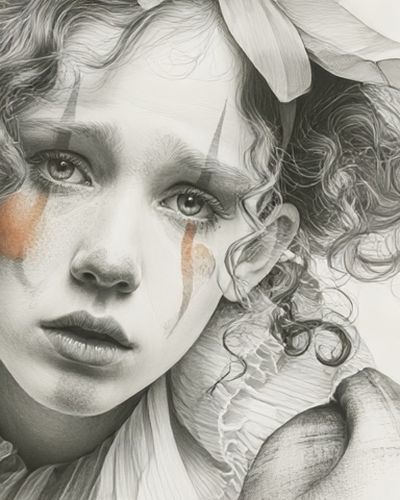 Curly Portrait Fine-Art Poster. poster