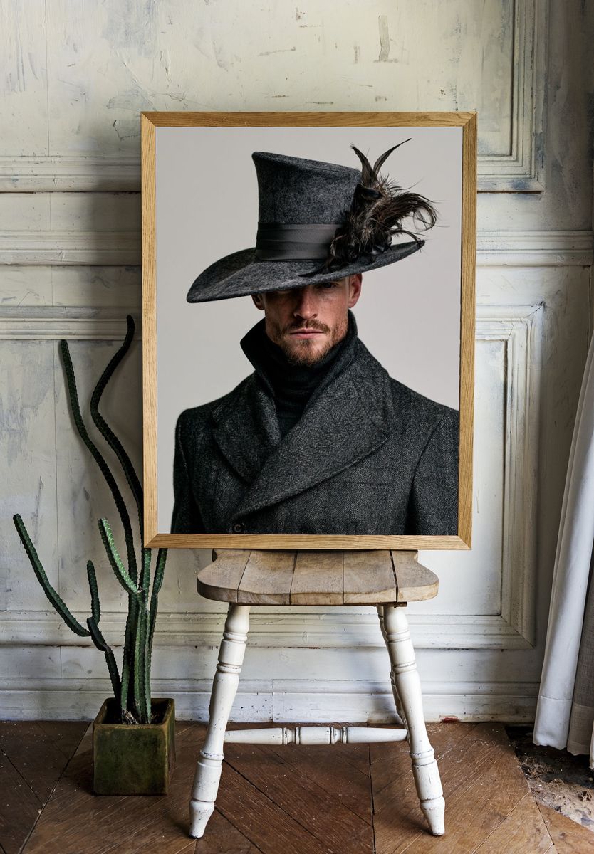 Avant-Garde Fashion Portrait Print. room preview