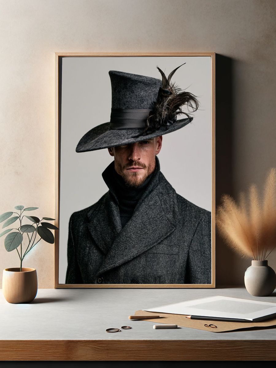 Avant-Garde Fashion Portrait Print. — room view 2