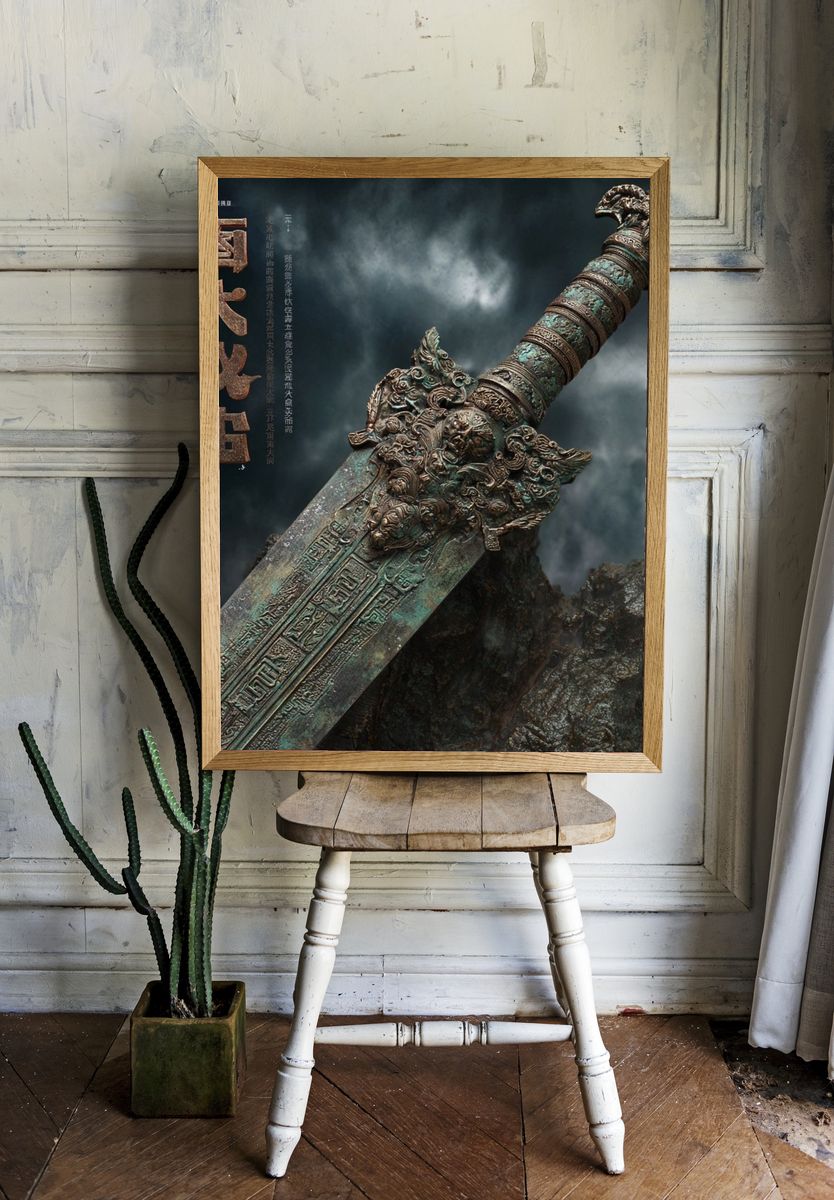 Ancient Sword — Fantasy Art Print room preview