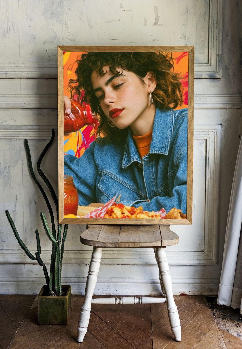 Pop Art Portrait Poster. — room view 1