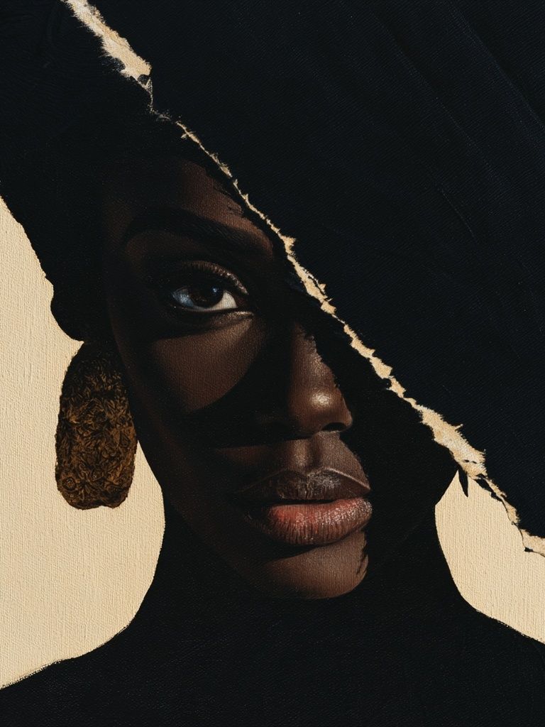 Abstract Portrait Silhouette Print. poster detail