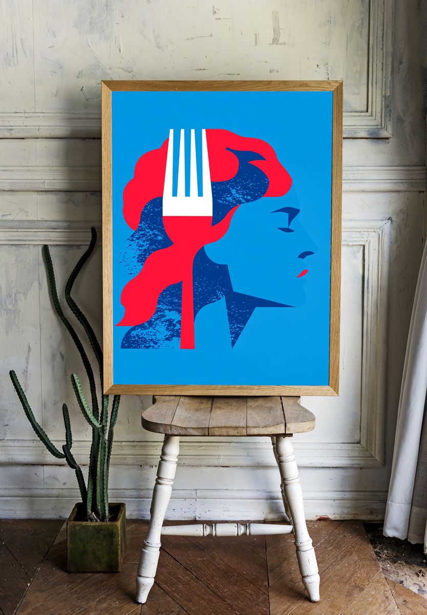 Pop Art Profile Poster. — room view 1