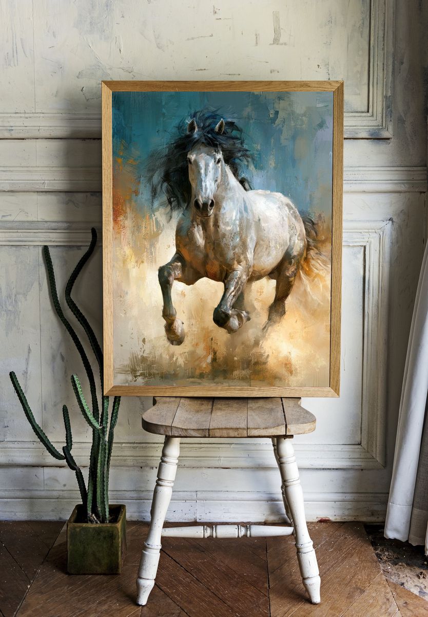 Galloping Horse Fine-Art Poster. — room view 1