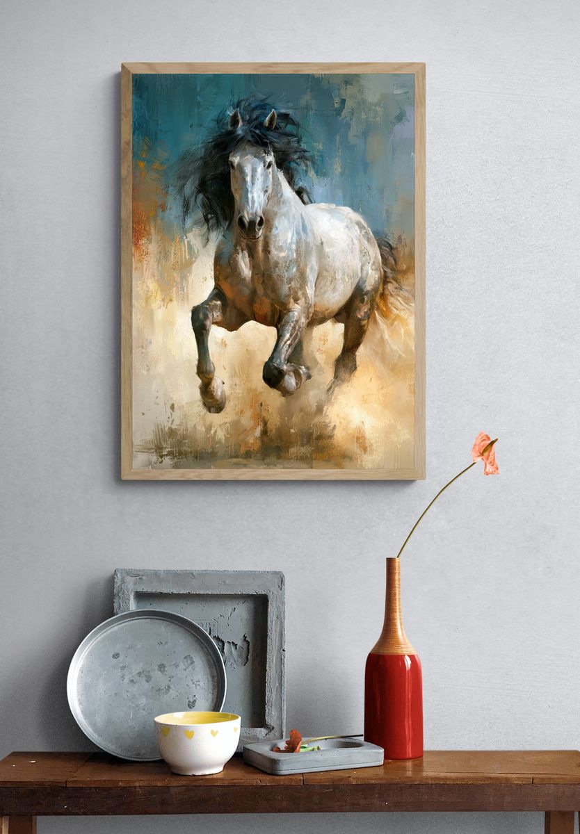 Galloping Horse Fine-Art Poster. — room view 3
