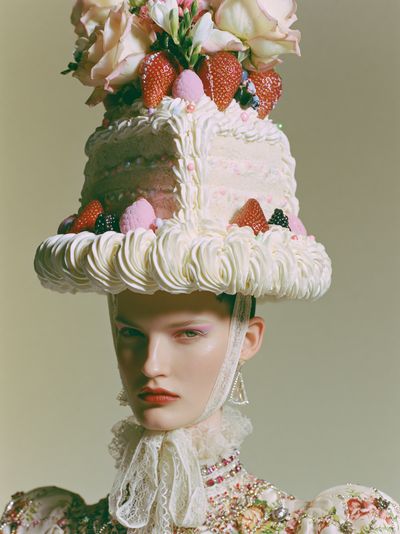 Avant-Garde Fashion Portrait Print. poster