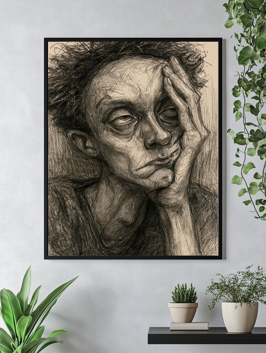 Expressionist Portrait Poster. — room view 4