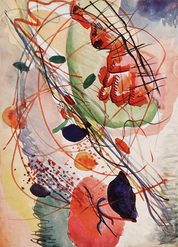 Aquarell print high resolution Wassily. poster — fine-art art