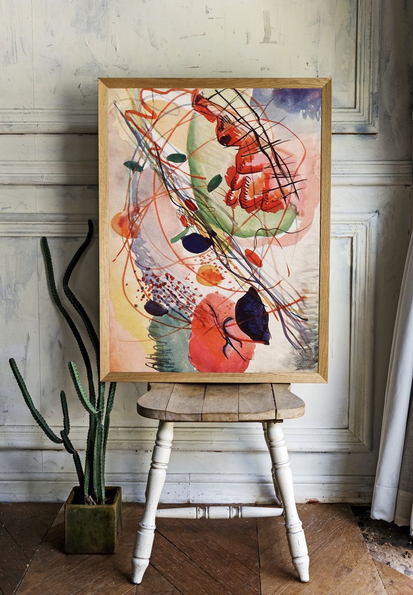 Aquarell print high resolution Wassily. — room view 1