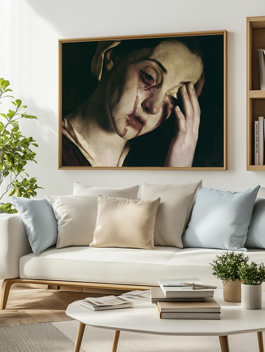 Bleeding Portrait Fine-Art Poster. — room view 2