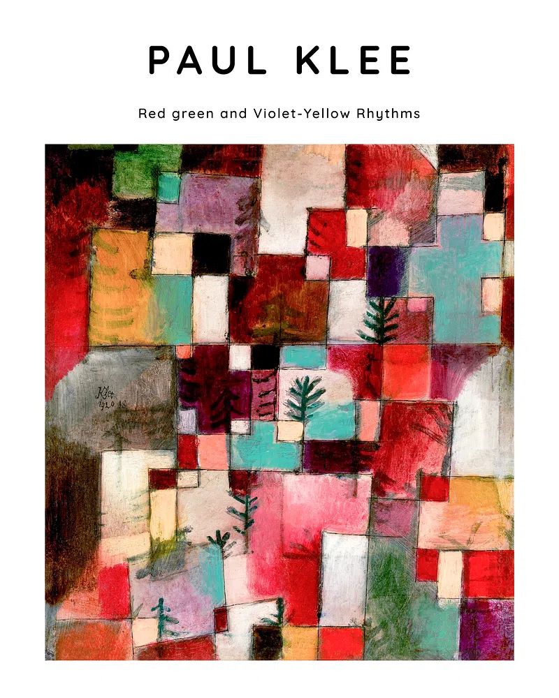 Paul Klee poster, famous Red. poster — fine-art art