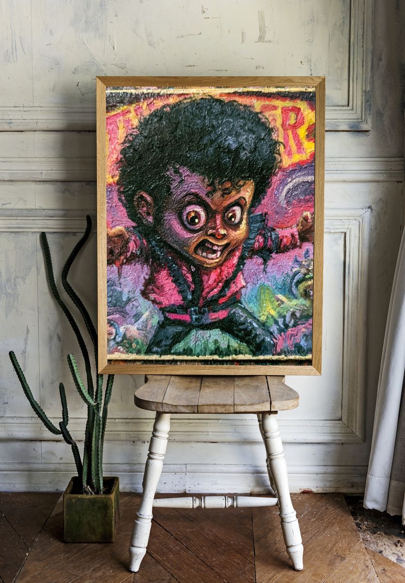 Expressive Pop-Art Child Poster. — room view 1