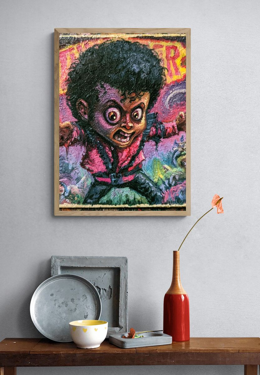 Expressive Pop-Art Child Poster. — room view 3