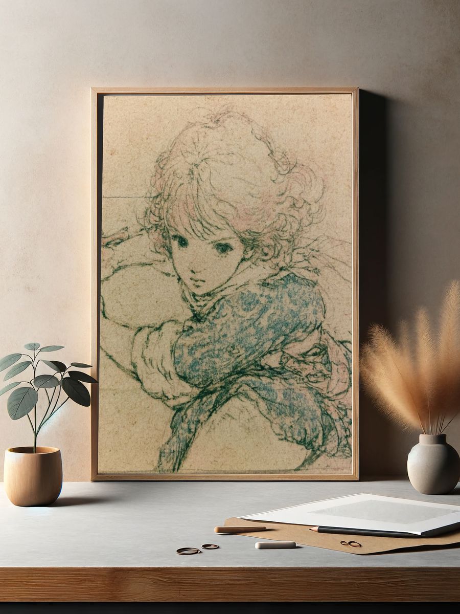 Child Sketch Fine-Art Poster. — room view 2
