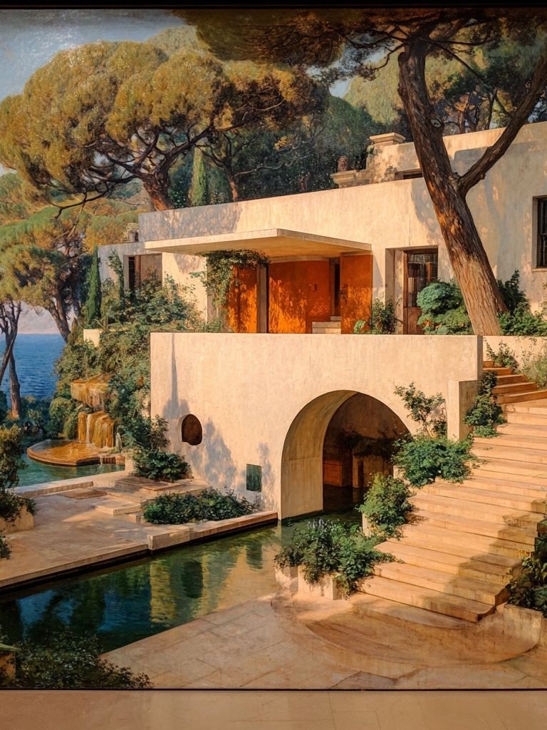 Mediterranean Villa — Fine Art Print. poster — fine-art art