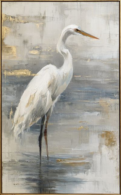 Elegant Heron Fine-Art Poster. poster print