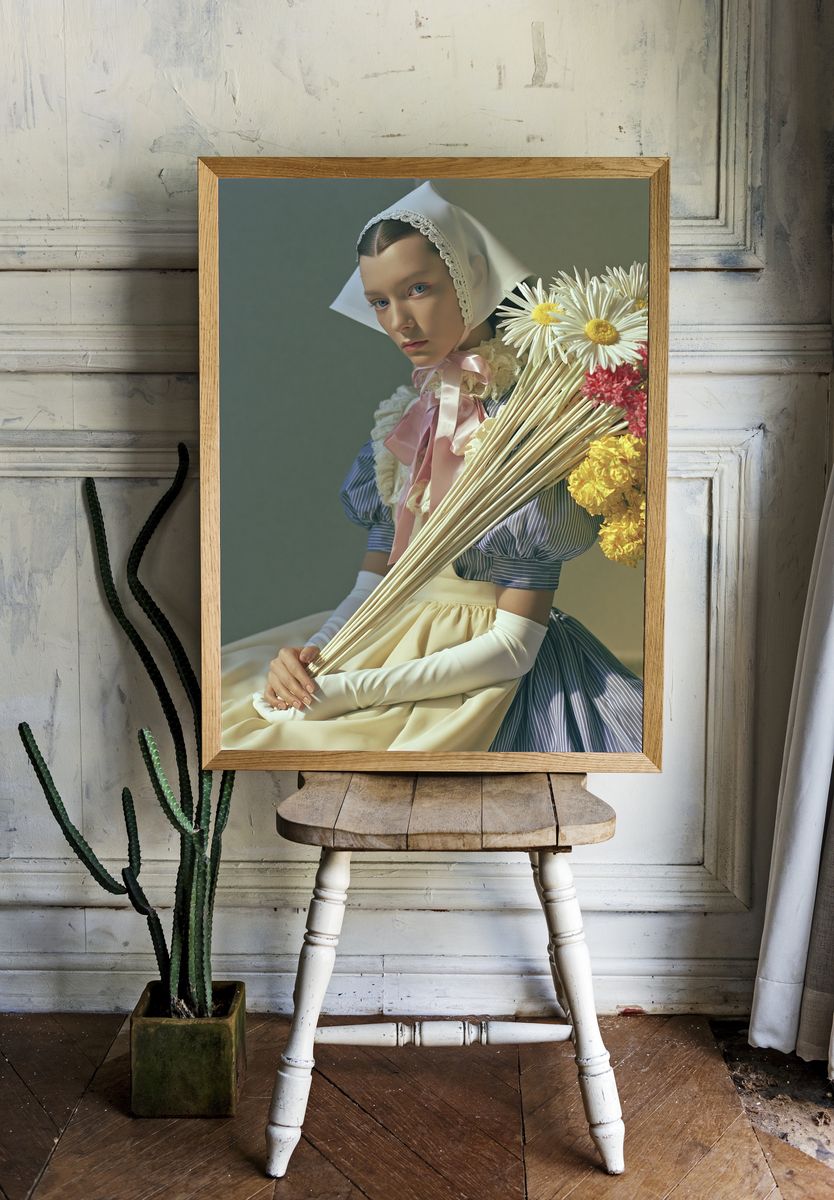 Floral Portrait Photography Poster. — room view 1