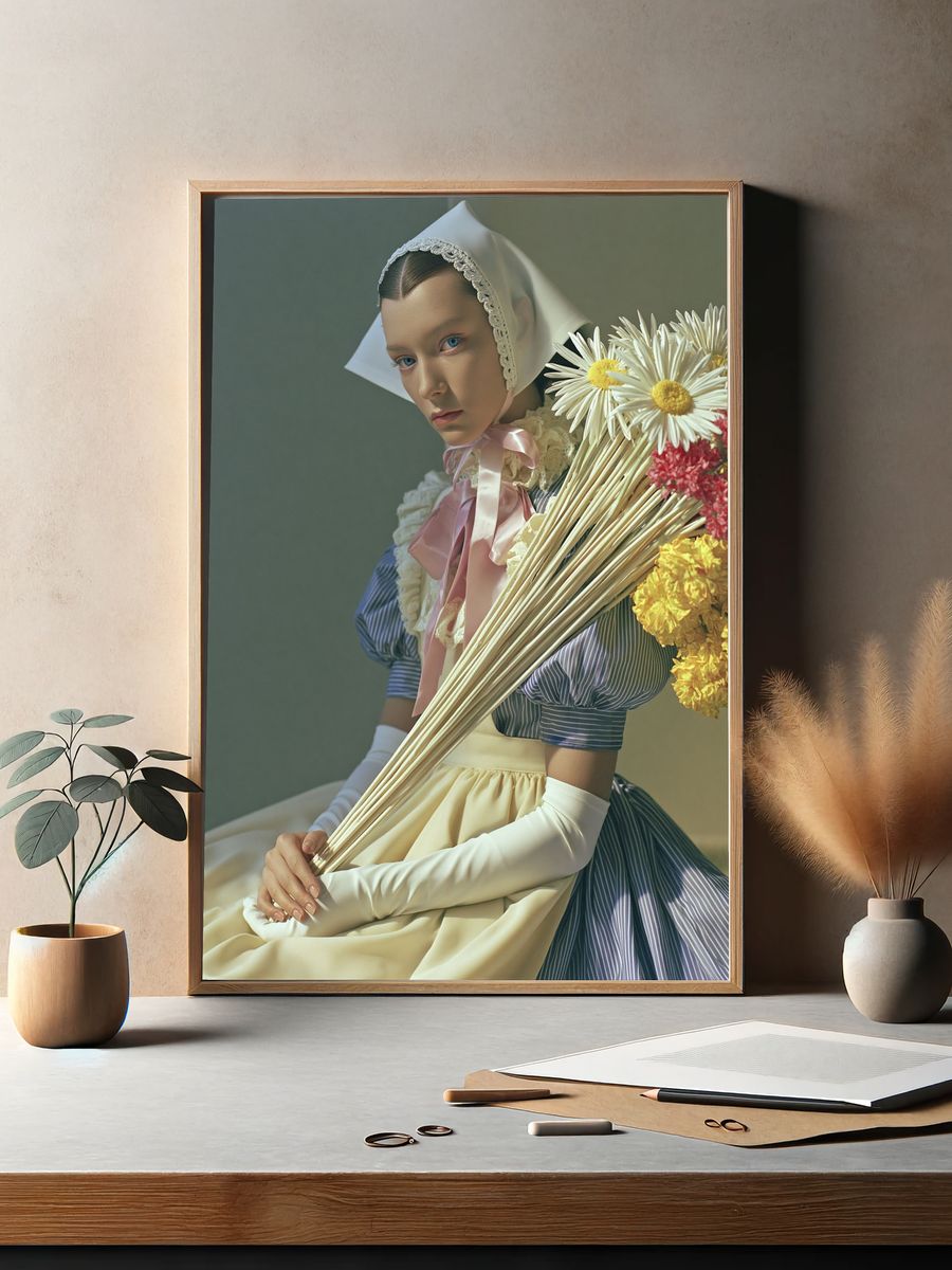 Floral Portrait Photography Poster. — room view 2