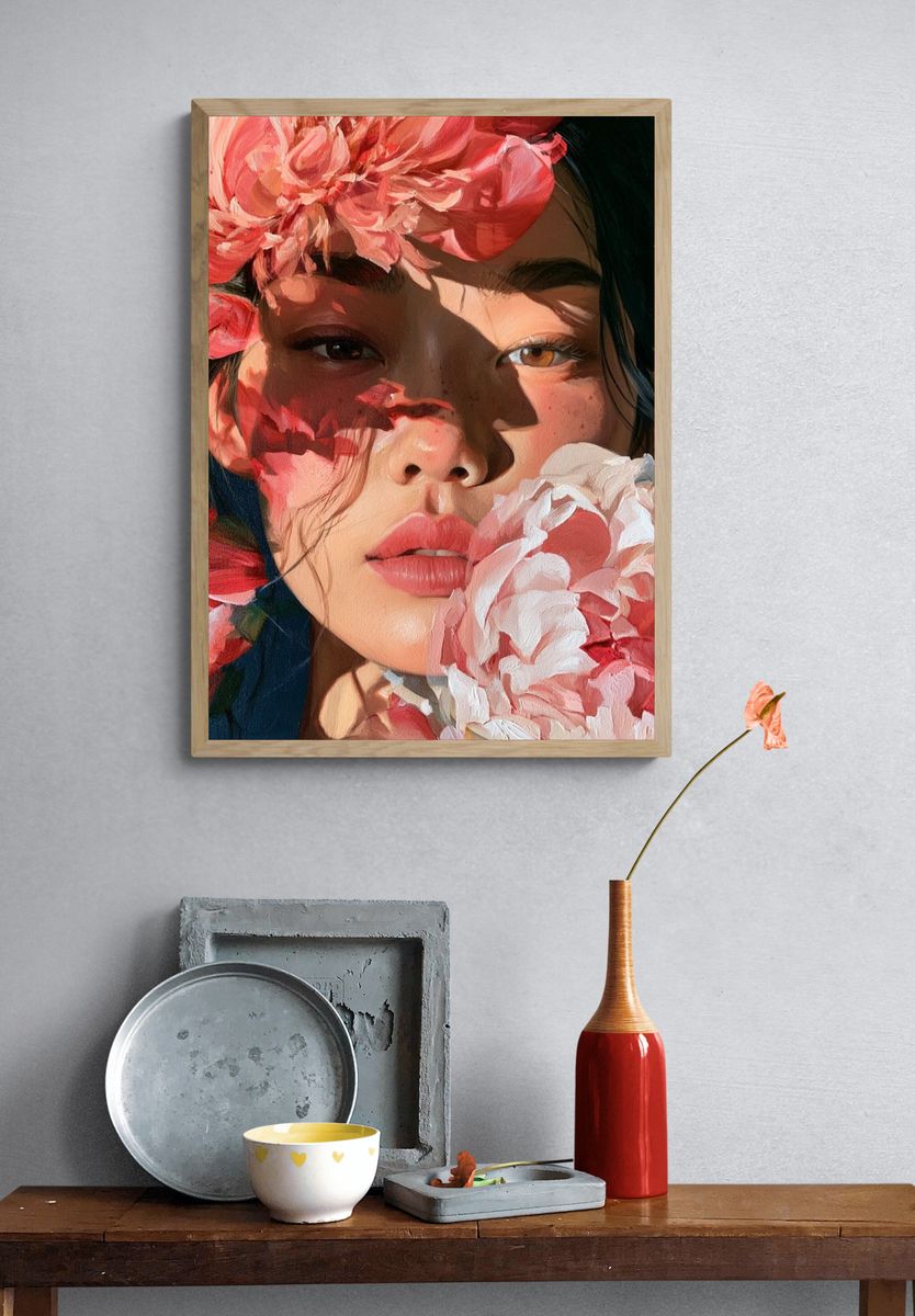 Floral Portrait Fine-Art Poster. — room view 3