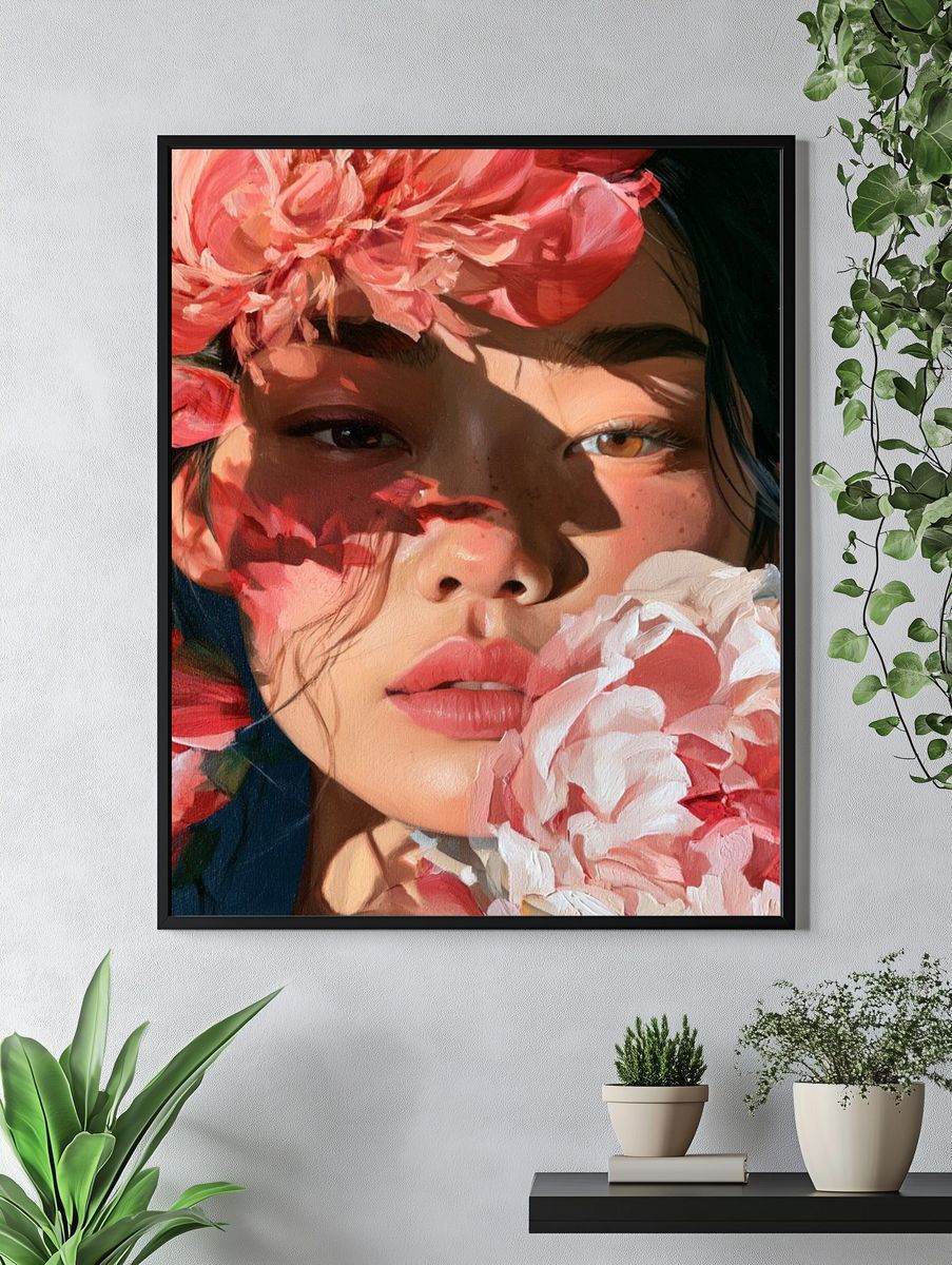 Floral Portrait Fine-Art Poster. — room view 4
