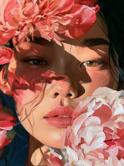 Floral Portrait Fine-Art Poster.