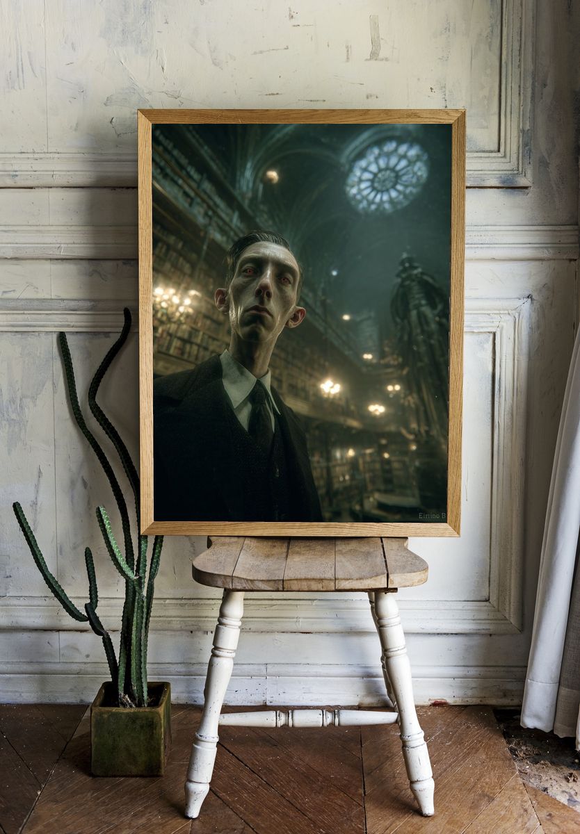 Mysterious Librarian — Fine Art Print room preview