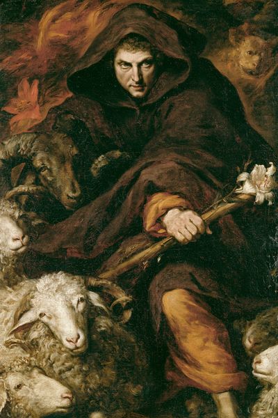 Shepherd and Sheep Fine-Art Print. poster