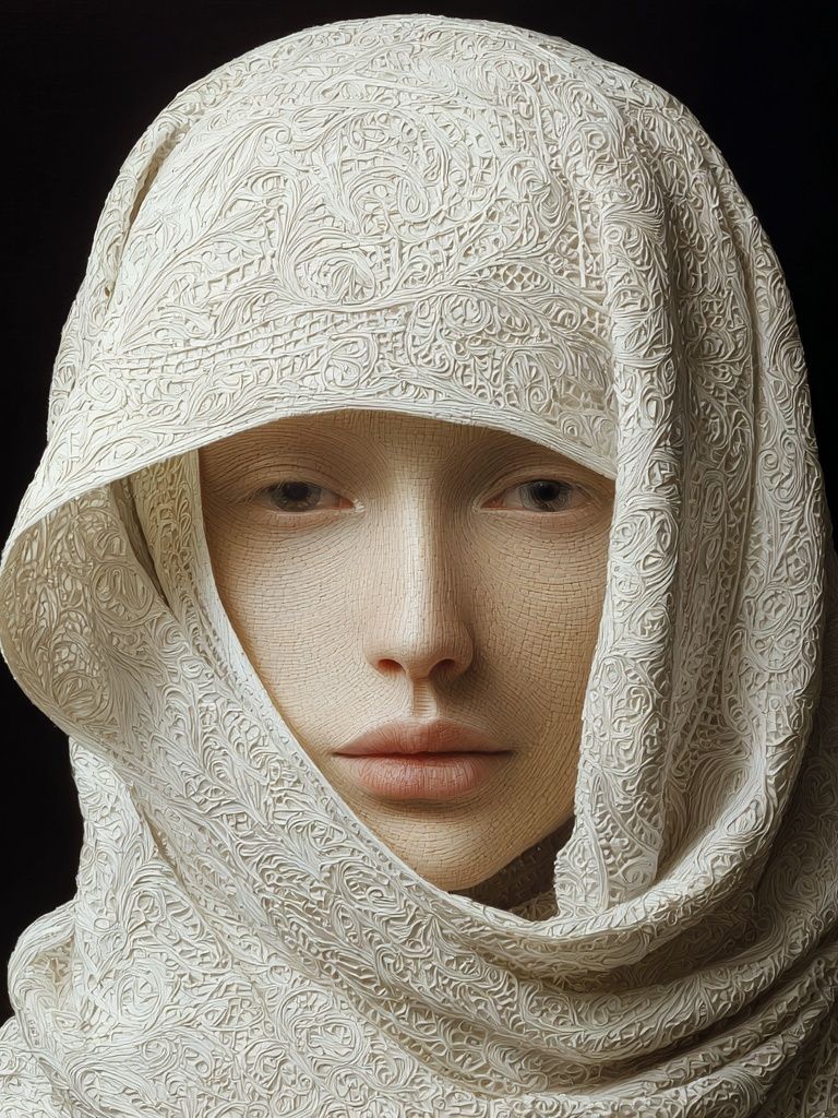 Veiled Portrait Fine-Art Print. poster — fine-art art