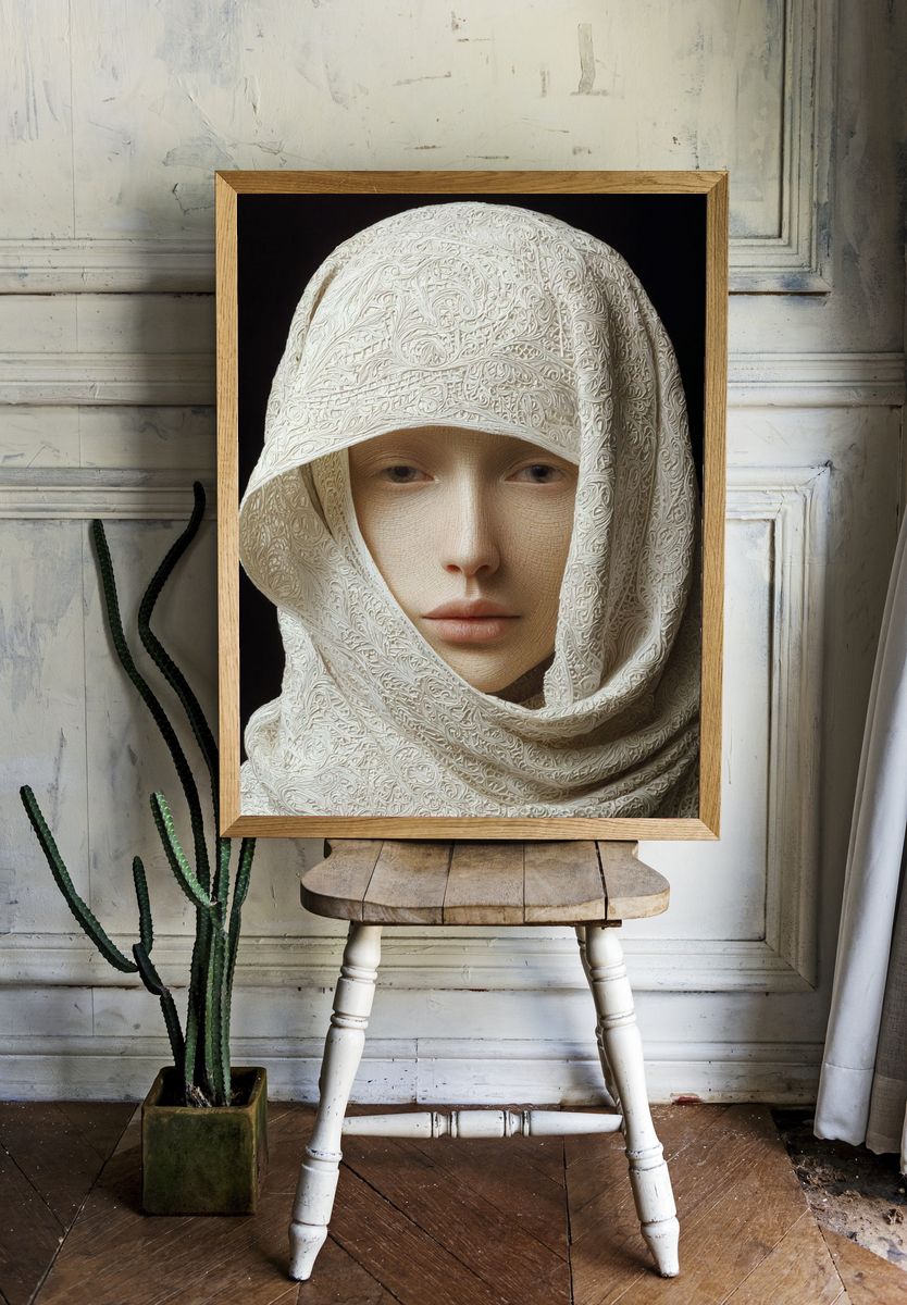 Veiled Portrait Fine-Art Print. room preview
