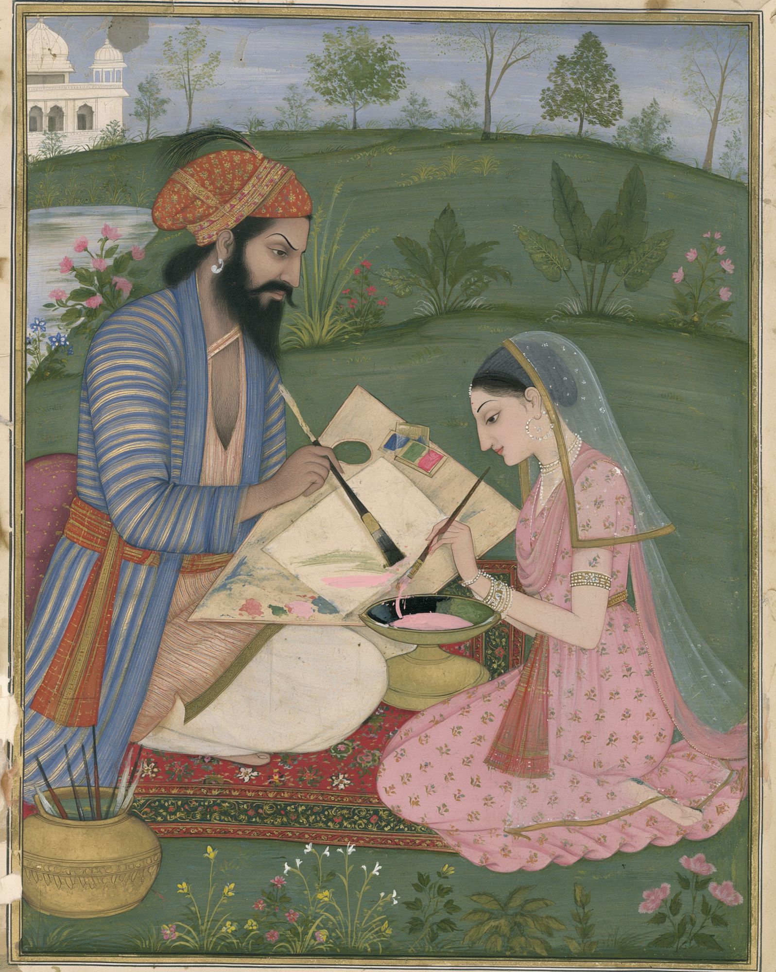 Mughal Miniature Painting Print. poster detail