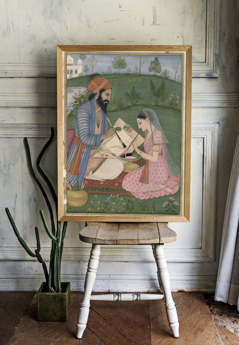 Mughal Miniature Painting Print. room preview