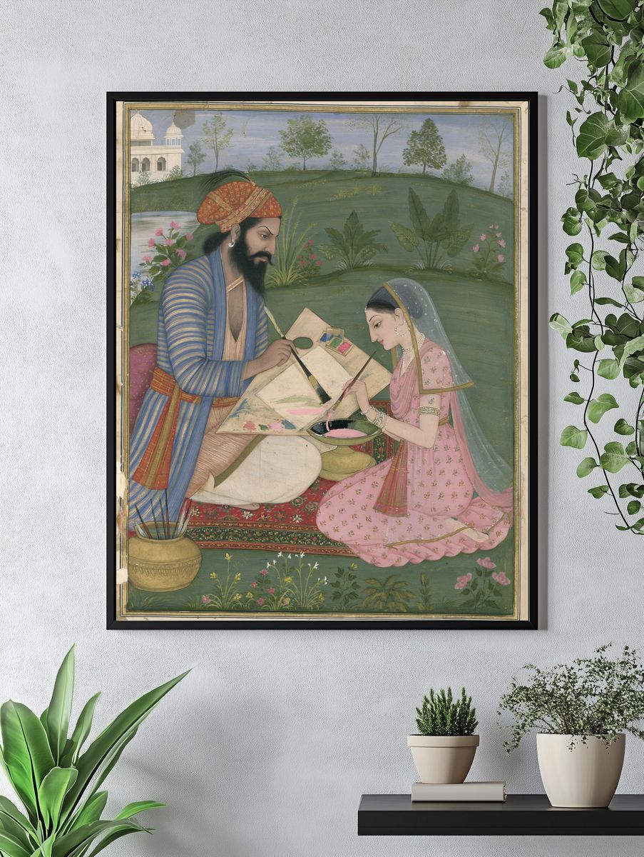 Mughal Miniature Painting Print. — room view 4