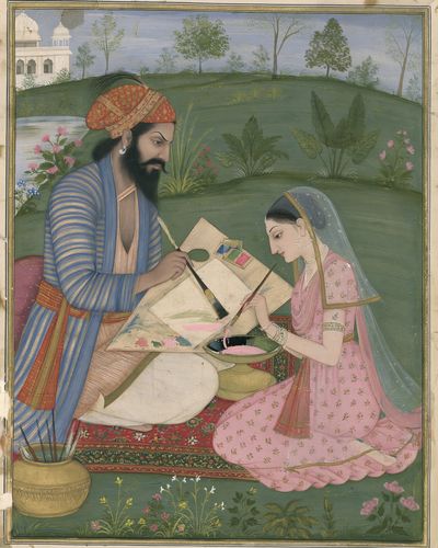 Mughal Miniature Painting Print.
