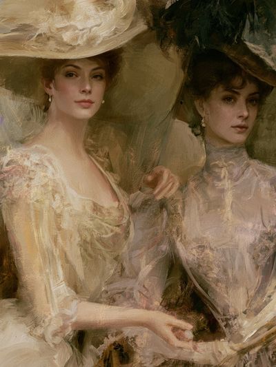 Elegant Portrait Duo Fine-Art Poster.