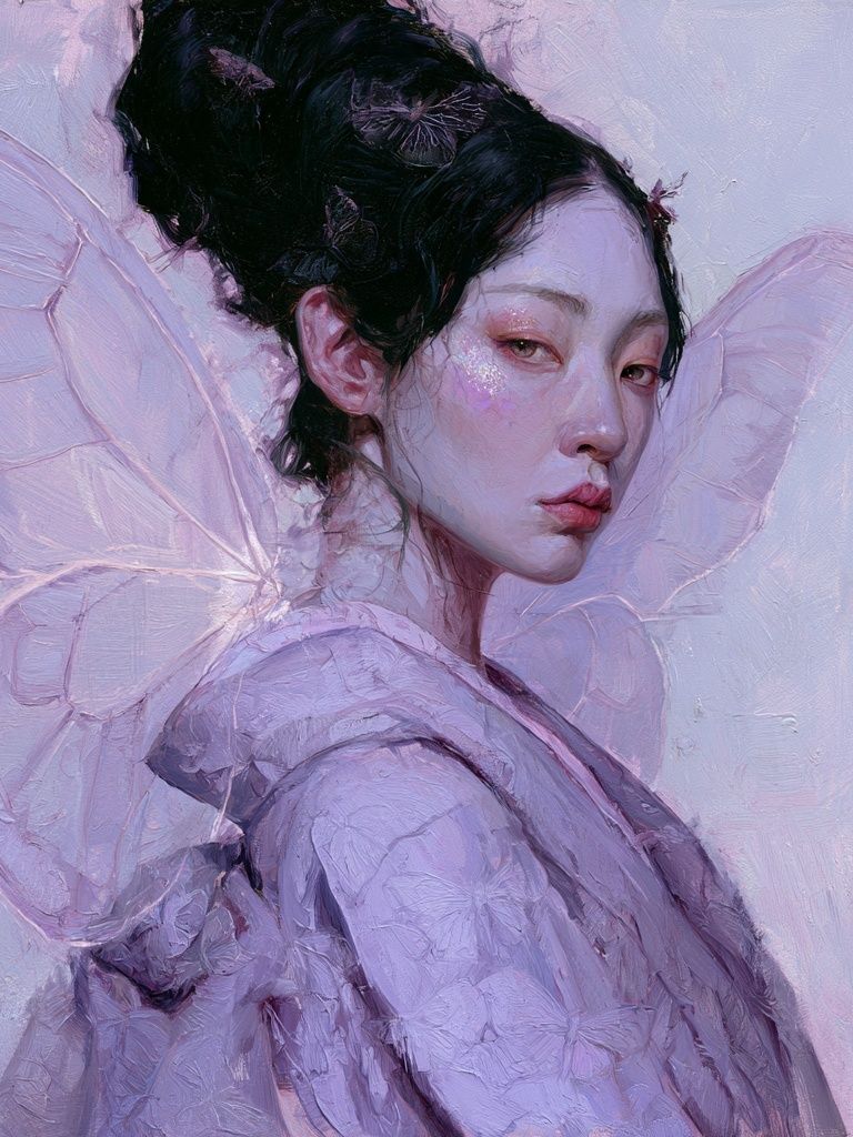 Butterfly Maiden Fine-Art Print. poster — fine-art art