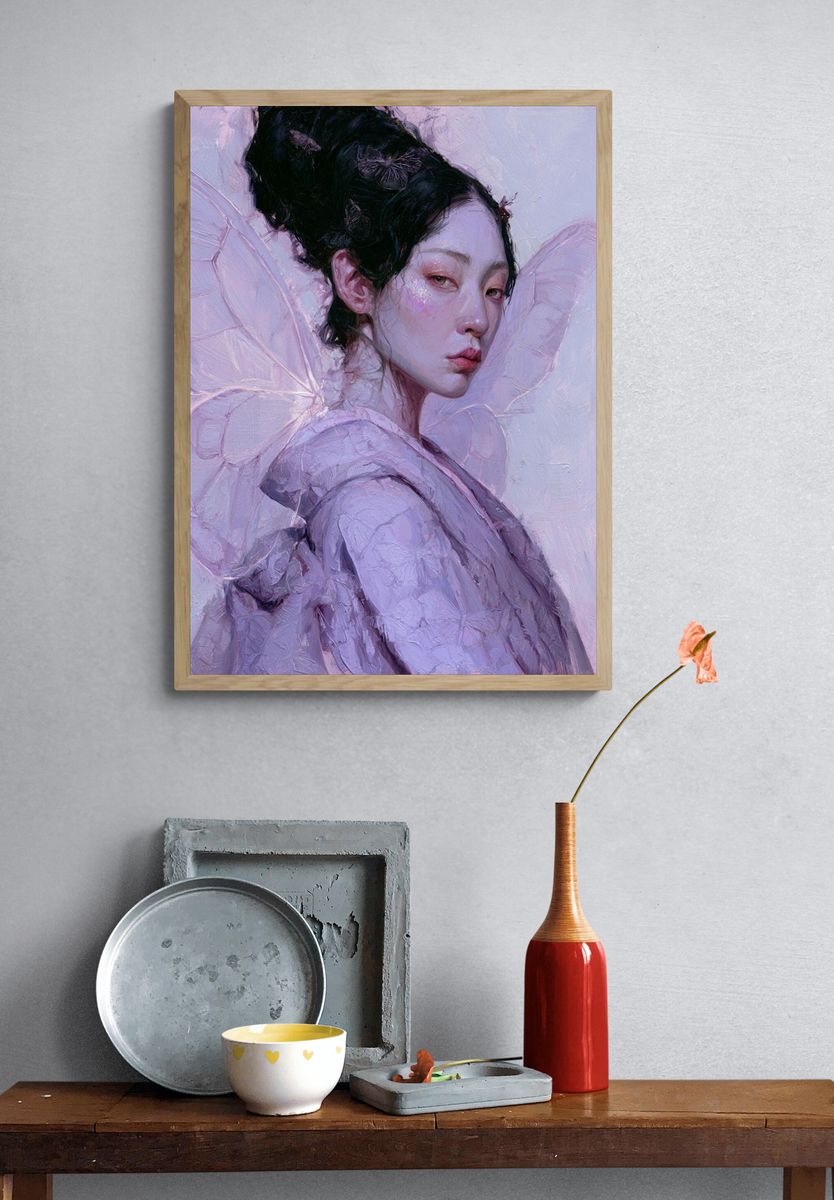 Butterfly Maiden Fine-Art Print. — room view 3