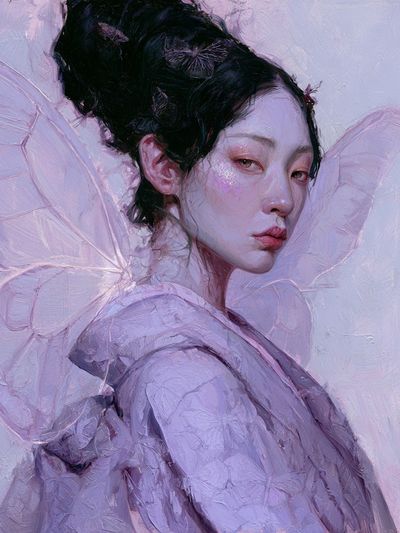 Butterfly Maiden Fine-Art Print. poster