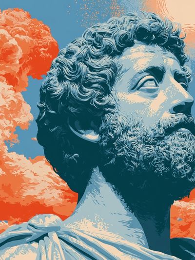 Classical Bust Pop Art Poster. poster