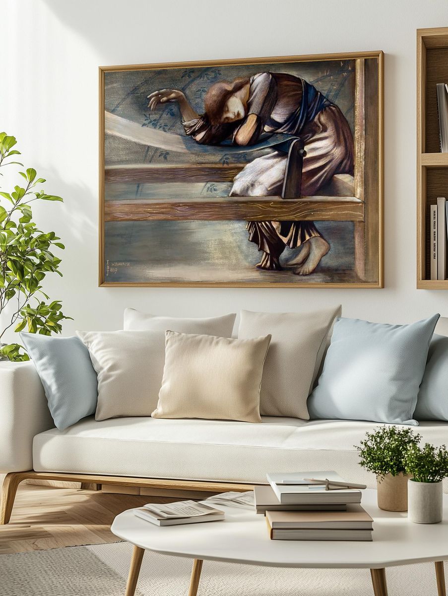 Sleeping Woman — Fine Art Print. — room view 2